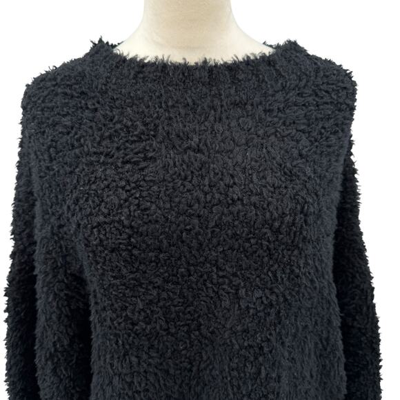 Shoreditch Ski Club NWT Rocky Cropped Crew Neck Wool Blend Relaxed Fuzzy Sweater - Picture 5 of 10